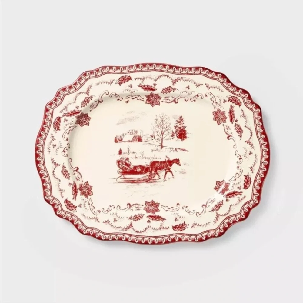 Threshold Studio McGee Stoneware Oval Serving Platter